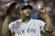 CLEVELAND, OH - AUGUST 24: Starting pitcher CC Sabathia #52 of the New York Yankees reacts after giving up a hit during the sixth inning against the Cleveland Indians at Progressive Field on August 24, 2012 in Cleveland, Ohio. (Photo by Jason Miller/Getty Images)