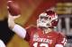 TEMPE, AZ - DECEMBER 30: Quarterback Landry Jones #12 of the Oklahoma Sooners warms up before the Insight Bowl against the Iowa Hawkeyes at Sun Devil Stadium on December 30, 2011 in Tempe, Arizona. The Sooners defeated the Hawkeyes 31-14. (Photo by Christian Petersen/Getty Images)