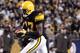 December 8, 2011; Pittsburgh,PA, USA: Pittsburgh Steelers receiver Mike Wallace (17) runs with the ball after a catch against the Cleveland Browns during the fourth quarter at Heinz Field. The Steelers won 14-3. Mandatory Credit: Charles LeClaire-USPRESSWIRE