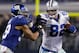 ARLINGTON, TX - DECEMBER 11: Jason Witten #82 of the Dallas Cowboys carries the ball against Michael Boley #59 of the New York Giants at Cowboys Stadium on December 11, 2011 in Arlington, Texas. (Photo by Tom Pennington/Getty Images)