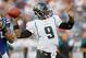 ORCHARD PARK, NY - AUGUST 27: David Garrard #9 of the Jacksonville Jaguars throws against the Jacksonville Jaguars at Ralph Wilson Stadium on August 27, 2011 in Orchard Park, New York. (Photo by Rick Stewart/Getty Images)