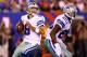 EAST RUTHERFORD, NJ - SEPTEMBER 05: quarterback Tony Romo #9 of the Dallas Cowboys drops back to pass as running back DeMarco Murray #29 blocks against the New York Giants during the 2012 NFL season opener at MetLife Stadium on September 5, 2012 in East Rutherford, New Jersey. (Photo by Al Bello/Getty Images)