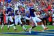 GAINESVILLE, FL - SEPTEMBER 01: Mike Gillislee #23 of the Florida Gators crosses the goaline for a touchdown during the game against the Bowling Green Falcons at Ben Hill Griffin Stadium on September 1, 2012 in Gainesville, Florida. (Photo by Sam Greenwood/Getty Images)