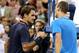 NEW YORK, NY - SEPTEMBER 05: Tomas Berdych of the Czech Republic shakes hands with Roger Federer of Switzerland after their men's singles quarterfinal match against on Day Ten of the 2012 US Open at USTA Billie Jean King National Tennis Center on September 5, 2012 in the Flushing neighborhood of the Queens borough of New York City. (Photo by Matthew Stockman/Getty Images)