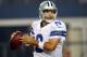 ARLINGTON, TX - AUGUST 25: Tony Romo #9 of the Dallas Cowboys throws against the St. Louis Rams at Cowboys Stadium on August 25, 2012 in Arlington, Texas. (Photo by Ronald Martinez/Getty Images)