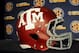 July 17, 2012; Hoover, AL, USA; Texas A&M Aggies helmet sits in front of an SEC backdrop during the 2012 SEC media days event at the Wynfrey Hotel. Mandatory Credit: Kelly Lambert-US PRESSWIRE