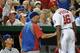 Jamie Quirk and Bo Porter argue over unwritten rules.