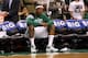 BOSTON, MA - JUNE 07: Paul Pierce #34 of the Boston Celtics looks on from the bench against the Miami Heat in Game Six of the Eastern Conference Finals in the 2012 NBA Playoffs on June 7, 2012 at TD Garden in Boston, Massachusetts. NOTE TO USER: User expressly acknowledges and agrees that, by downloading and or using this photograph, User is consenting to the terms and conditions of the Getty Images License Agreement. (Photo by Jim Rogash/Getty Images)