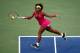 NEW YORK, NY - SEPTEMBER 07: Serena Williams of the United States returns a shot during her women's singles semifinal match against Sara Errani of Italy on Day Twelve of the 2012 US Open at USTA Billie Jean King National Tennis Center on September 7, 2012 in the Flushing neighborhood of the Queens borough of New York City. (Photo by Clive Brunskill/Getty Images)