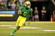 EUGENE, OR - SEPTEMBER 1: De'Anthony Thomas #6 of the Oregon Ducks rushes against the Arkansas State Red Wolves on September 1, 2012 at Autzen Stadium in Eugene, Oregon. Oregon won the game 57-34. (Photo by Craig Mitchelldyer/Getty Images)