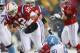 FOXBORO, MA - OCTOBER 18: Tom Brady #12 of the New England Patriots is sacked by Jason Jones #91 of the Tennessee Titans on October 18, 2009 at Gillette Stadium in Foxboro, Massachusetts. (Photo by Elsa/Getty Images)