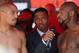 OAKLAND, CA - SEPTEMBER 07: Entertainer Nick Cannon stands in between Andre Ward (L) and Chad Dawson after their official weigh in for their fight tomorrow night at the City Hall Plaza on September 7, 2012 in Oakland, California. Cannon hosted the weigh in for the Ward and Dawson fight that will happen tomorrow night at the Oracle Arena in Oakland, California. (Photo by Ezra Shaw/Getty Images)