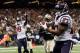NEW ORLEANS, LA - AUGUST 25: Arian Foster #23 of the Houston Texans celebrates after scoring a touchdown against the New Orleans Saints at the Mercedes-Benz Superdome on August 25, 2012 in New Orleans, Louisiana. (Photo by Chris Graythen/Getty Images)