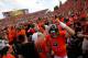 CORVALLIS, OR - SEPTEMBER 08: Quarterback Sean Mannion #4 of the Oregon State Beavers celebrates with fans after defeating the Wisconsin Badgers 10-7 on September 8, 2012 at the Reser Stadium in Corvallis, Oregon. (Photo by Jonathan Ferrey/Getty Images)