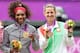 LONDON, ENGLAND - AUGUST 04: (L-R) silver medalist Maria Sharapova of Russia, gold medalist Serena Williams of the United States and bronze medalist Victoria Azarenka of Belarus pose on the podium during the medal ceremony for the gold medal match of the Women's Singles Tennis on Day 8 of the London 2012 Olympic Games at the All England Lawn Tennis and Croquet Club on August 4, 2012 in London, England. (Photo by Clive Brunskill/Getty Images)