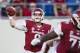LITTLE ROCK, AR - SEPTEMBER 8: Tyler Wilson #8 of the Arkansas Razorbacks throws a pass against the Louisiana-Monroe Warhawks at War Memorial Stadium on September 8, 2012 in Little Rock, Arkansas. The Warhawks defeated the Razorbacks 34-31. (Photo by Wesley Hitt/Getty Images)