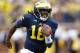 ANN ARBOR, MI - SEPTEMBER 08: Denard Robinson #16 of the Michigan Wolverines runs for a third quarter touchdown while playing the Air Force Falcons at Michigan Stadium on September 8, 2012 in Ann Arbor, Michigan. (Photo by Gregory Shamus/Getty Images)