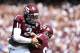 COLLEGE STATION, TX - SEPTEMBER 08: Johnny Manziel #2 of the Texas A&M Aggies celebrates a touchdown with Nehemiah Hicks #81 against the Florida Gators at Kyle Field on September 8, 2012 in College Station, Texas. (Photo by Ronald Martinez/Getty Images)