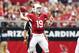 GLENDALE, AZ - SEPTEMBER 09: Quarterback John Skelton #19 of the Arizona Cardinals throws a pass during the season opener against the Seattle Seahawks at the University of Phoenix Stadium on September 9, 2012 in Glendale, Arizona. (Photo by Christian Petersen/Getty Images)