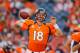 DENVER, CO - SEPTEMBER 09: Peyton Manning #18 of the Denver Broncos warms up prior to the start of the game against the Pittsburgh Steelers during the NFL season opener at Sports Authority Field at Mile High on September 9, 2012 in Denver, Colorado. (Photo by Doug Pensinger/Getty Images)