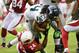 Sept. 9, 2012; Glendale, AZ, USA; Seattle Seahawks running back Marshawn Lynch (24) is tackled by Arizona Cardinals strong safety Adrian Wilson (24) during the second half at University of Phoenix Stadium. The Cardinals beat the Seahawks 20-16. Mandatory Credit: Matt Kartozian-US PRESSWIRE