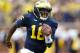 ANN ARBOR, MI - SEPTEMBER 08: Denard Robinson #16 of the Michigan Wolverines runs for a third quarter touchdown while playing the Air Force Falcons at Michigan Stadium on September 8, 2012 in Ann Arbor, Michigan. (Photo by Gregory Shamus/Getty Images)