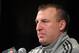 Dec 30, 2011; Los Angeles, CA, USA; Wisconsin Badgers coach Bret Bielema at the 2012 Rose Bowl media day at the Marriott Los Angeles Downtown. Mandatory Credit: Kirby Lee/Image of Sport-US PRESSWIRE