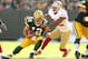 GREEN BAY, WI - SEPTEMBER 09: Aaron Rodgers #12 of the Green Bay Packers is sacked by Carlos Rogers #22 of the San Francisco 49ers during the NFL season opener at Lambeau Field on September 9, 2012 in Green Bay, Wisconsin. (Photo by Andy Lyons/Getty Images)
