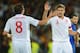 CHISINAU, MOLDOVA - SEPTEMBER 07: Frank Lampard celebrates scoring to make it 2-0 with Steven Gerrard during the FIFA 2014 World Cup qualifier match between Moldova and England at Zimbru Stadium on September 7, 2012 in Chisinau, Moldova. (Photo by Michael Regan/Getty Images)