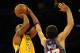 LOS ANGELES, CA - DECEMBER 10: Kobe Bryant #24 of the Los Angeles Lakers shoots a jumper over Steve Nash #13 of the Phoenix Suns during the second half at the Staples Center on December, 10 2008 in Los Angeles, California. The Lakers won 115-110. NOTE TO USER: User expressly acknowledges and agrees that, by downloading and/or using this Photograph, user is consenting to the terms and conditions of the Getty Images License Agreement. (Photo by Harry How/Getty Images)