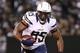 September 10, 2012; Oakland, CA, USA; San Diego Chargers tight end Antonio Gates (85) runs with the ball during the second quarter against the Oakland Raiders at O.co Coliseum. Mandatory Credit: Kelley L Cox-US PRESSWIRE
