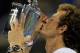 NEW YORK, NY - SEPTEMBER 10: Andy Murray of Great Britain kisses the US Open championship trophy after defeating Novak Djokovic of Serbia in the men's singles final match on Day Fifteen of the 2012 U.S. Open at the USTA Billie Jean King National Tennis Center on September 10, 2012 in the Flushing neighborhood, of the Queens borough of New York City. (Photo by Chris Trotman/Getty Images for USTA)