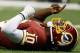 NEW ORLEANS, LA - SEPTEMBER 09: Robert Griffin III #10 of the Washington Redskins celebrates after throwing a touchdown pass against the New Orleans Saints at Mercedes-Benz Superdome on September 9, 2012 in New Orleans, Louisiana. (Photo by Chris Graythen/Getty Images)