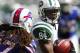 EAST RUTHERFORD, NJ - SEPTEMBER 09: Stephen Hill #84 of the New York Jets looks to get past Stephon Gilmore #27 of the Buffalo Bills after making a catch during their season opener at MetLife Stadium on September 9, 2012 in East Rutherford, New Jersey. The Jets defeated the Bills 48-28. (Photo by Rich Schultz /Getty Images)