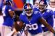 EAST RUTHERFORD, NJ - SEPTEMBER 05: defensive end Jason Pierre-Paul #90 of the New York Giants reacts after a tackle against the Dallas Cowboys during the 2012 NFL season opener at MetLife Stadium on September 5, 2012 in East Rutherford, New Jersey. (Photo by Al Bello/Getty Images)