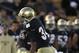 SOUTH BEND, IN - OCTOBER 29: George Atkinson III #34 of the Notre Dame Fighting Irish runs against the Navy Midshipmen at Notre Dame Stadium on October 29, 2011 in South Bend, Indiana. Notre Dame defeated Navy 56-14. (Photo by Jonathan Daniel/Getty Images)