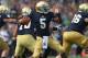 SOUTH BEND, IN - SEPTEMBER 08: Everett Golson #5 of the Notre Dame Fighting Irish passes against the Purdue Boilermakers at Notre Dame Stadium on September 8, 2012 in South Bend, Indiana. Notre Dame defeated Purdue 21-17. (Photo by Jonathan Daniel/Getty Images)