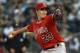 OAKLAND, CA - SEPTEMBER 04: Zack Greinke #23 of the Los Angeles Angels of Anaheim pitches against the Oakland Athletics at O.co Coliseum on September 4, 2012 in Oakland, California. (Photo by Thearon W. Henderson/Getty Images)
