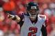 KANSAS CITY, MO - SEPTEMBER 09: Quarterback Matt Ryan #2 of the Atlanta Falcons calls out a play against the Kansas City Chiefs during the second quarter of their season opener on September 9, 2012 at Arrowhead Stadium in Kansas City, Missouri. (Photo by Peter Aiken/Getty Images)