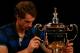NEW YORK, NY - SEPTEMBER 11: Andy Murray of Great Britain poses with the US Open Championship trophy as he takes part in a New York City trophy tour after his victory in in the 2012 US Open Championship final in Central Park on September 11, 2012 in New York City. (Photo by Clive Brunskill/Getty Images)