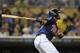 MINNEAPOLIS, MN - SEPTEMBER 10: Pedro Florimon #25 of the Minnesota Twins hits a triple against the Cleveland Indians during the sixth inning on September 10, 2012 at Target Field in Minneapolis, Minnesota. (Photo by Hannah Foslien/Getty Images)