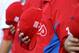 PHILADELPHIA - SEPTEMBER 11: Players of the Philadelphia Phillies display an American flag on their hats in remembrance of September 11, 2001 during a game against the Miami Marlins at Citizens Bank Park on September 11, 2012 in Philadelphia, Pennsylvania. (Photo by Hunter Martin/Getty Images)
