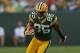 GREEN BAY, WI - AUGUST 30: Greg Jennings #85 of the Green Bay Packers runs after a catch against the Kansas City Chiefs during a preseason game at Lambeau Field on August 30, 2012 in Green Bay, Wisconsin. The Packers defeated the Chiefs 24-3. (Photo by Jonathan Daniel/Getty Images)