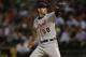 CHICAGO, IL - SEPTEMBER 11: Starting pitcher Doug Fister #58 of the Detroit Tigers delivers the ball against the Chicago White Sox at U.S. Cellular Field on September 11, 2012 in Chicago, Illinois. (Photo by Jonathan Daniel/Getty Images)