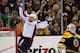 BOSTON, MA - APRIL 21: Troy Brouwer #20 of the Washington Capitals celebrates his game winning powerplay goal at 18:33 against Tim Thomas #30 of the Boston Bruins in Game Five of the Eastern Conference Quarterfinals during the 2012 NHL Stanley Cup Playoffs at TD Garden on April 21, 2012 in Boston, Massachusetts. The Capitals defeated the Bruins 4-3. (Photo by Bruce Bennett/Getty Images)