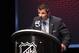 PITTSBURGH, PA - JUNE 22: General manager of the Montreal Canadiens Marc Bergevin speaks on stage Round One of the 2012 NHL Entry Draft at Consol Energy Center on June 22, 2012 in Pittsburgh, Pennsylvania. (Photo by Bruce Bennett/Getty Images)
