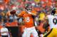 DENVER, CO - SEPTEMBER 09: Quarterback Peyton Manning #18 of the Denver Broncos throws against the Pittsburgh Steelers during the NFL season opener at Sports Authority Field at Mile High on September 9, 2012 in Denver, Colorado. (Photo by Doug Pensinger/Getty Images)