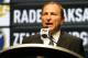 June 22, 2012; Pittsburgh, PA, USA; NHL Commissioner Gary Bettman on stage at the 2012 NHL Draft at CONSOL Energy Center. Mandatory Credit: Charles LeClaire-US PRESSWIRE