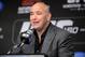August 11, 2012; Denver, CO, USA; UFC president Dana White talks during the press conference following UFC 150 at the Pepsi Center. Mandatory Credit: Ron Chenoy-US PRESSWIRE