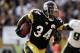 PITTSBURGH, PA - OCTOBER 16: Rashard Mendenhall #34 of the Pittsburgh Steelers runs with the ball against the Jacksonville Jaguars during the game on October 16, 2011 at Heinz Field in Pittsburgh, Pennsylvania. (Photo by Jared Wickerham/Getty Images)